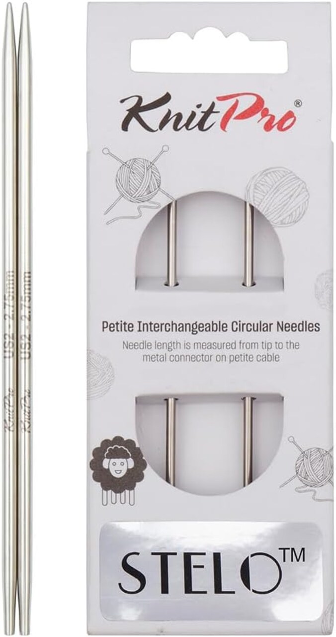 KnitPro Stelo Petite Interchangeable Circular Knitting Needles 2" (5cm) Size 0-2